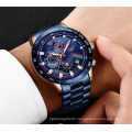 Lige 9982 Top Brand Writs Watches for Men Chronograph Full Steel Waterproof Luxury Reloj Men Watches Quartz